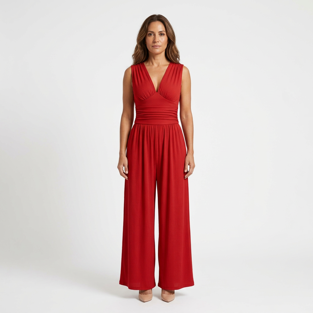 Chic Sleeveless Wide-Leg Womens Jumpsuit – Elegant Black or White Jumpsuit for Versatile Styling and All-Day Comfort - 1