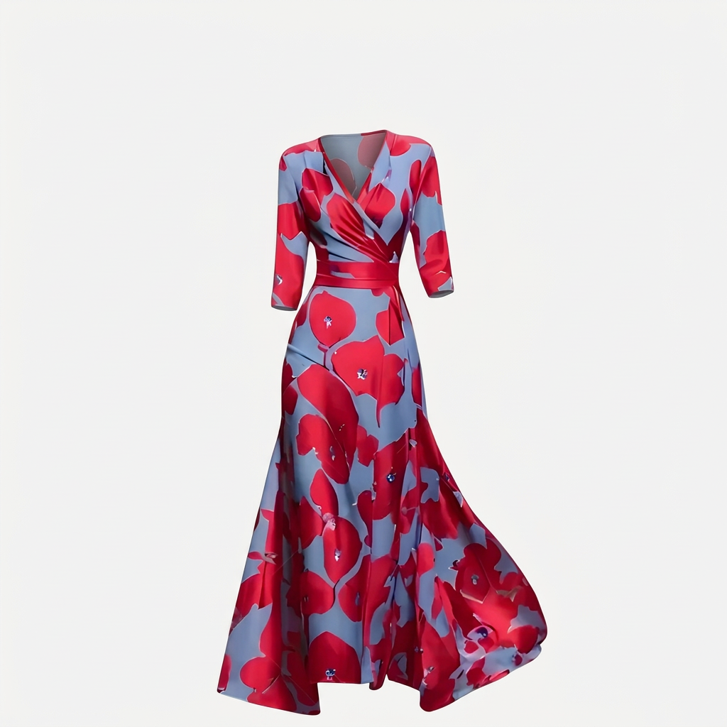 Floral Maxi Dress for Women - Elegant Summer Wedding Guest Dress with Comfortable Fit and Flattering Silhouette - 2