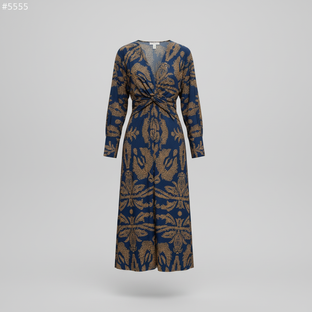 Vera Women's A-Line Maxi Dress - Elegant Cocktail & Wedding Guest Dress with Chic Knot Detail - 2