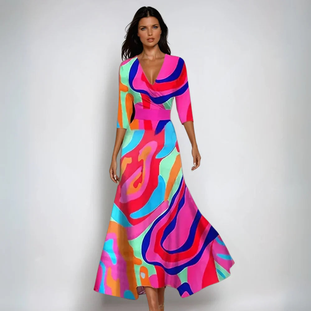 Floral Maxi Dress for Women - Elegant Summer Wedding Guest Dress with Comfortable Fit and Flattering Silhouette - 5