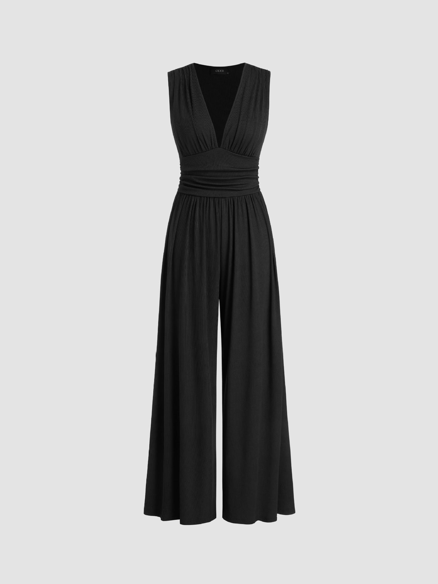 Chic Sleeveless Wide-Leg Womens Jumpsuit – Elegant Black or White Jumpsuit for Versatile Styling and All-Day Comfort - 4