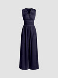 Chic Sleeveless Wide-Leg Womens Jumpsuit – Elegant Black or White Jumpsuit for Versatile Styling and All-Day Comfort - 7