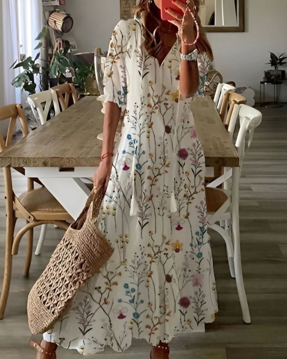 Celina Women's Maxi Dress | Bohemian Style, Flowy Fit, Breathable Fabric - 7