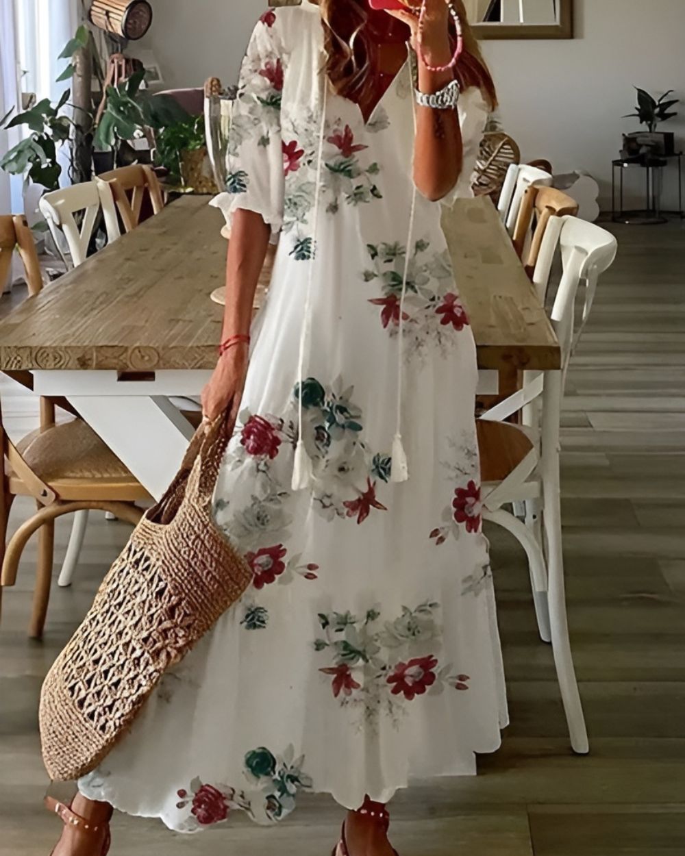 Celina Women's Maxi Dress | Bohemian Style, Flowy Fit, Breathable Fabric - 8