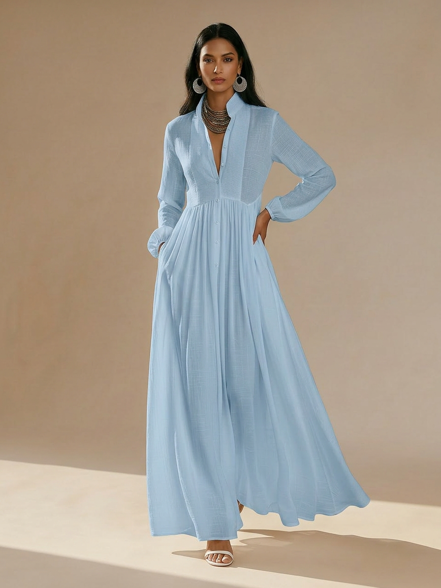 Rhea Women's Maxi Dress | Lightweight Fabric, Elegant Silhouette, Plus Size Available - 9