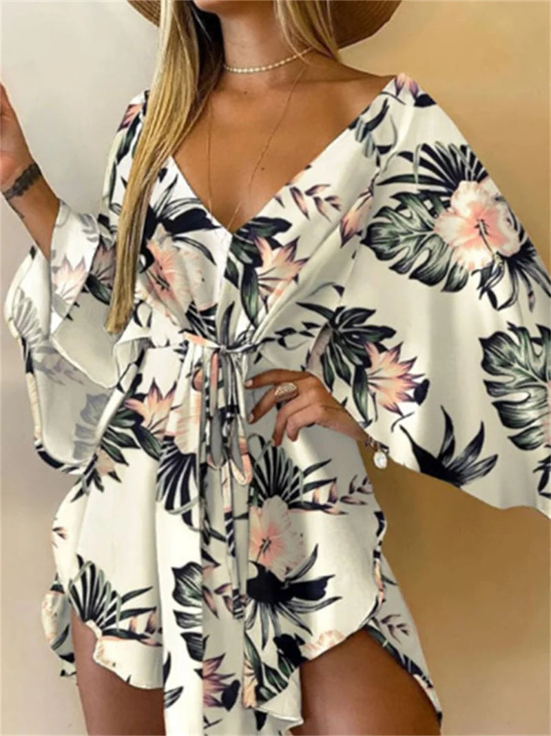 Bella Women's Mini Dress | Floral Print, Bohemian Style - 6
