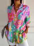 Tina Women's Blouse | Vibrant Print, Relaxed Fit, Plus Size Available - 1