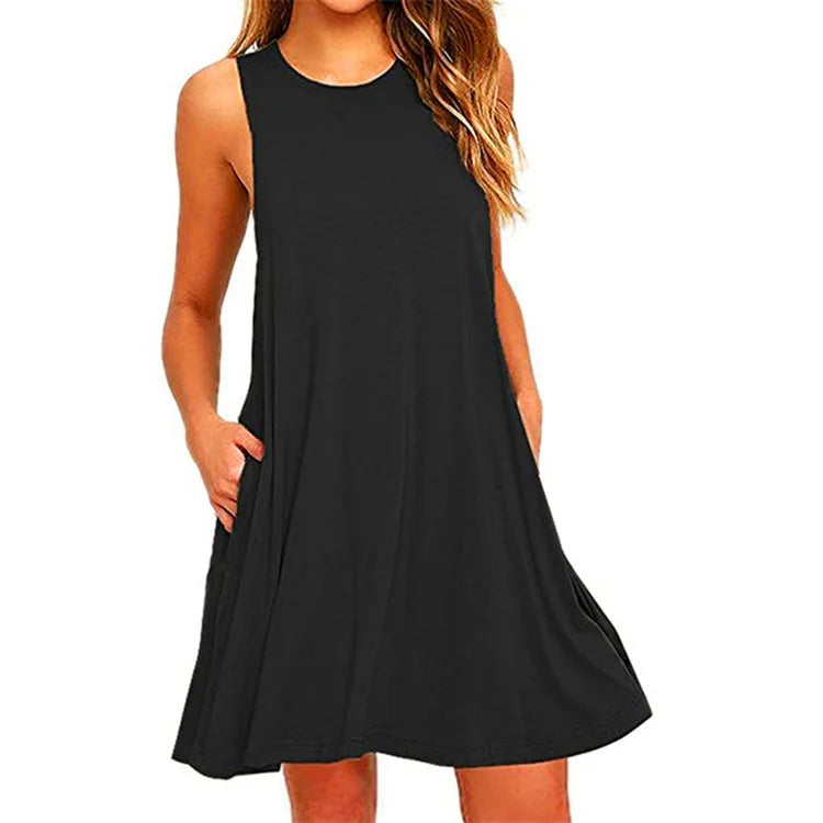 Willa Women's T-Shirt Dress | Casual Swing with Pockets - 3