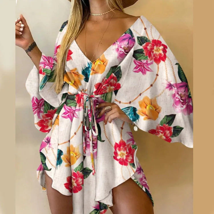 Bella Women's Mini Dress | Floral Print, Bohemian Style - 9
