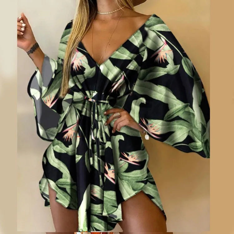 Bella Women's Mini Dress | Floral Print, Bohemian Style - 10