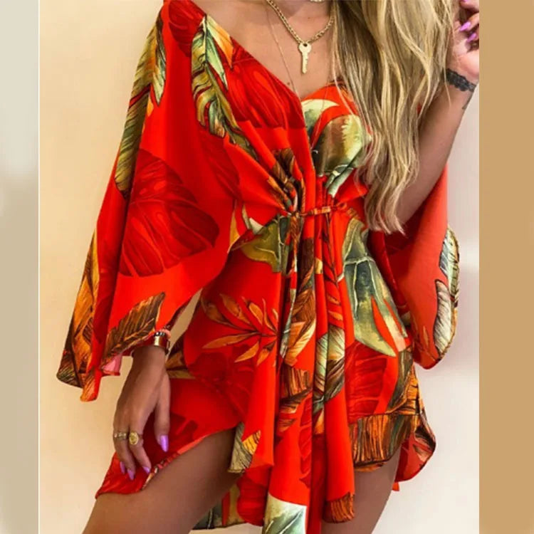 Bella Women's Mini Dress | Floral Print, Bohemian Style - 16