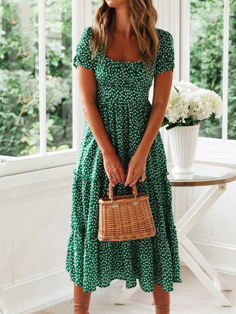 Vera Women's Maxi Dress | Vintage Floral Print - 3