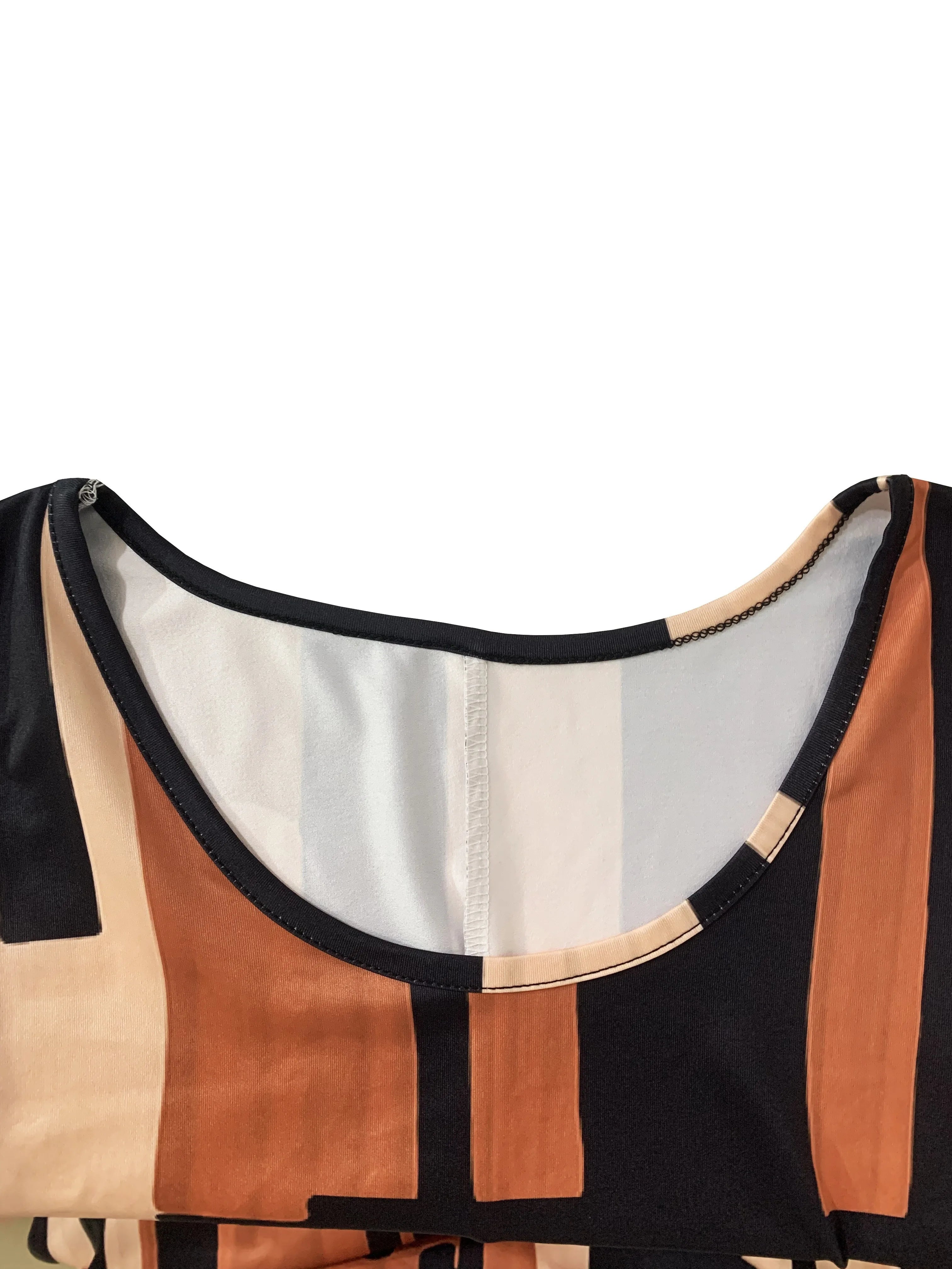Gina Women's Midi Dress | Geometric Pattern, Sleeveless - 5