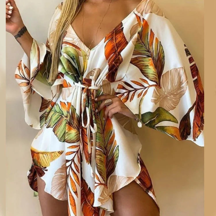 Bella Women's Mini Dress | Floral Print, Bohemian Style - 11