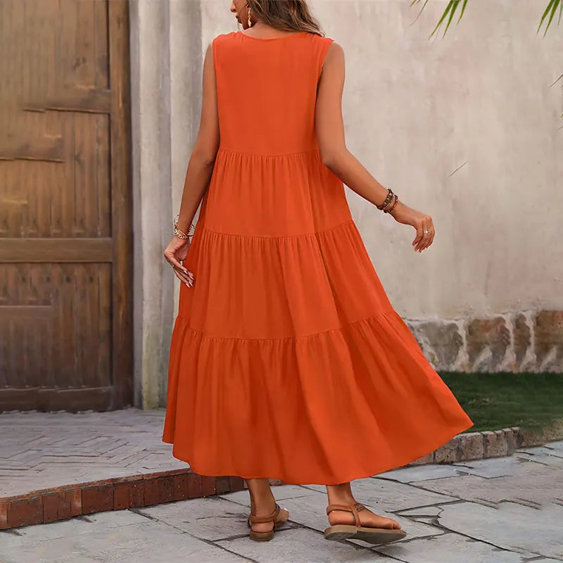 Evelyn Women's Summer Dress | Elegant Yellow & Black - 3