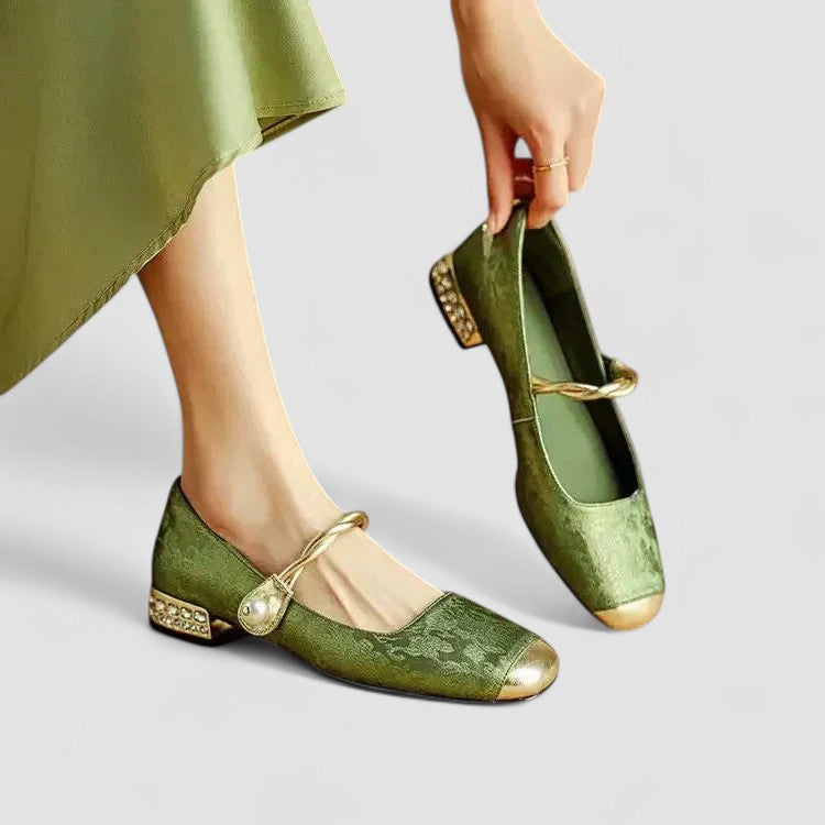 Cynthia Women's Mary Jane Shoes | Orthopedic Comfort, Low Block Heel - 1