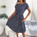 Wendy Women's A-Line Dress | Floral Pleated Design - 7