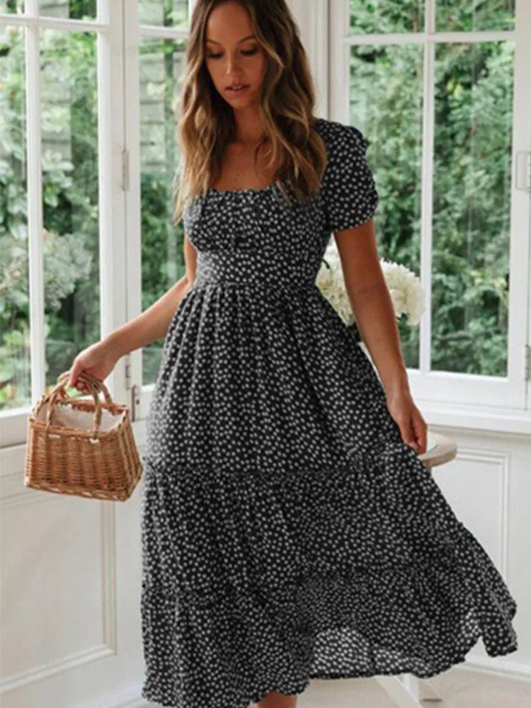 Vera Women's Maxi Dress | Vintage Floral Print - 8