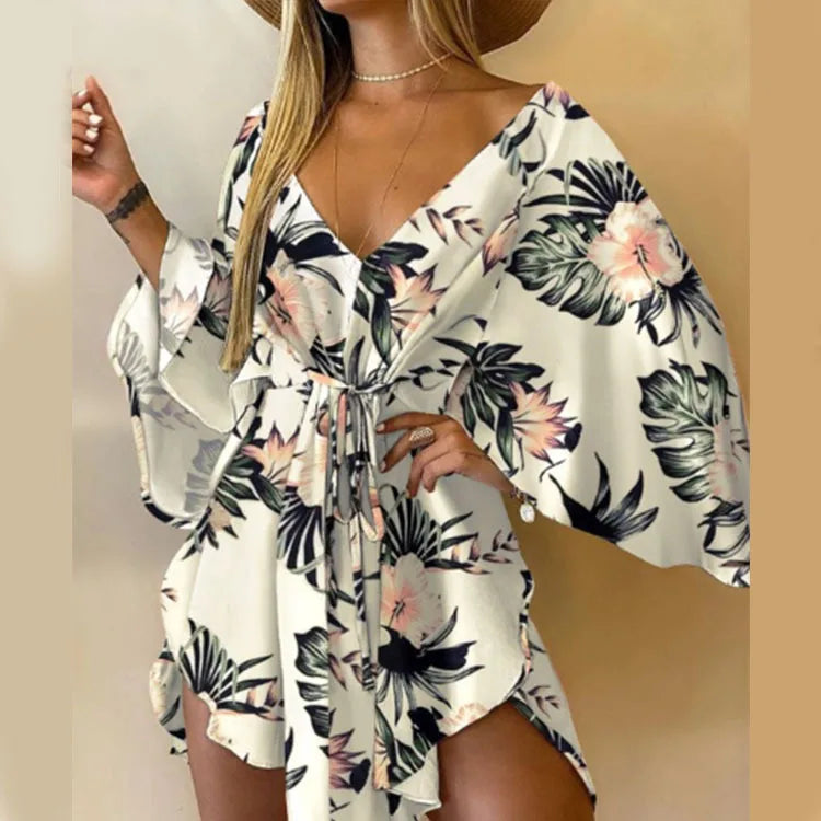 Bella Women's Mini Dress | Floral Print, Bohemian Style - 7