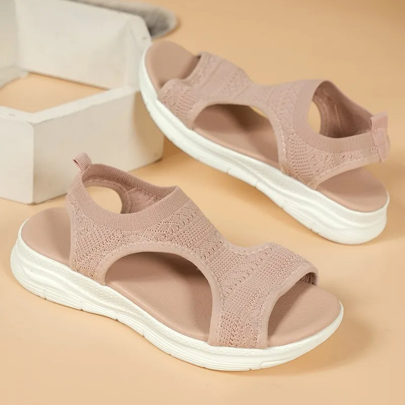 Wendy Women's Wedge Sandals | Comfortable Mesh Design, Casual Summer Footwear - 9