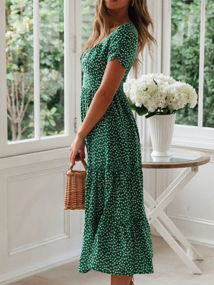 Vera Women's Maxi Dress | Vintage Floral Print - 4
