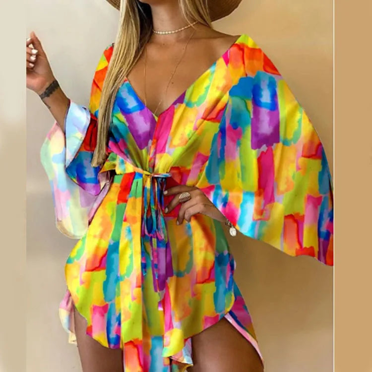 Bella Women's Mini Dress | Floral Print, Bohemian Style - 13