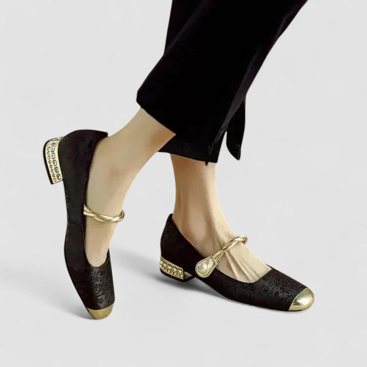 Cynthia Women's Mary Jane Shoes | Orthopedic Comfort, Low Block Heel - 2