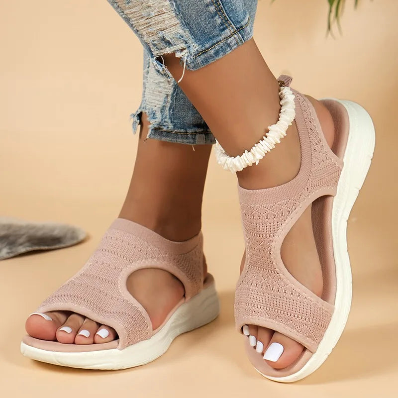 Wendy Women's Wedge Sandals | Comfortable Mesh Design, Casual Summer Footwear - 6