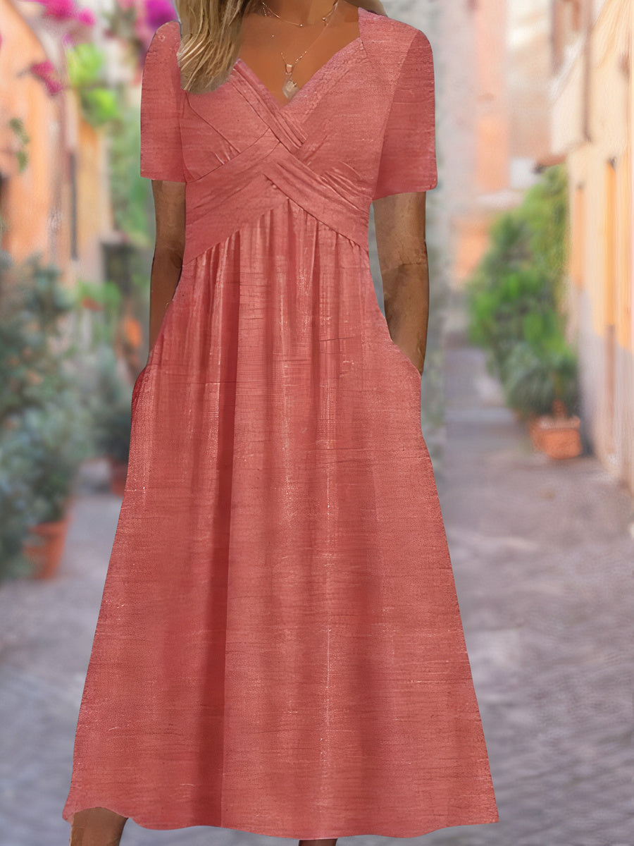 Sophie Women's Dress | Lightweight V-Neck Summer Dress - 4