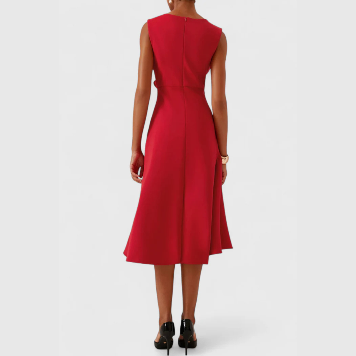 Sierra Women's Midi Dress | Asymmetric Draped Design, Perfect for Summer and Formal Occasions - 16
