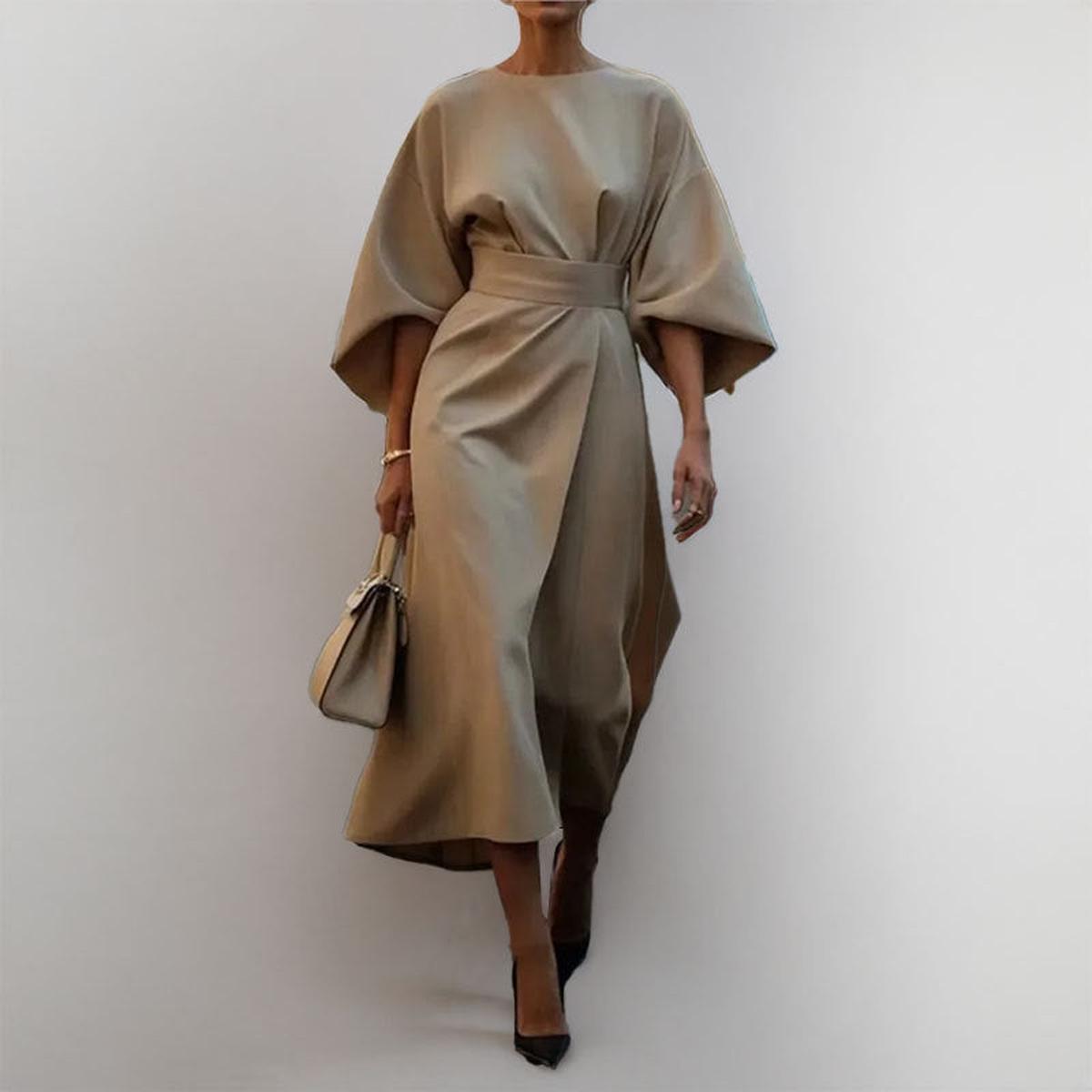 Eldra Women's Maxi Dress | Satin Feel, Elegant Evening Wear - 7
