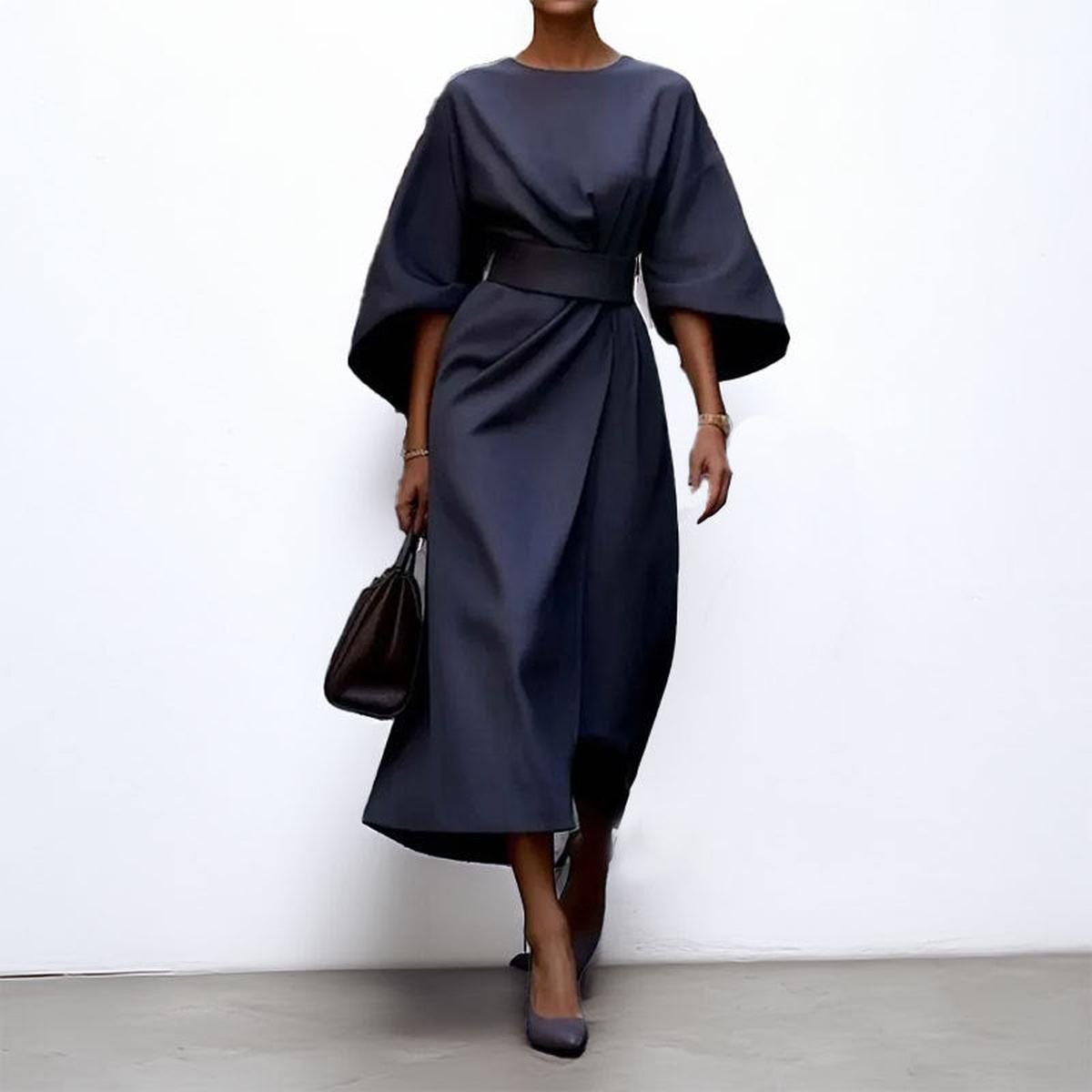 Eldra Women's Maxi Dress | Satin Feel, Elegant Evening Wear - 8