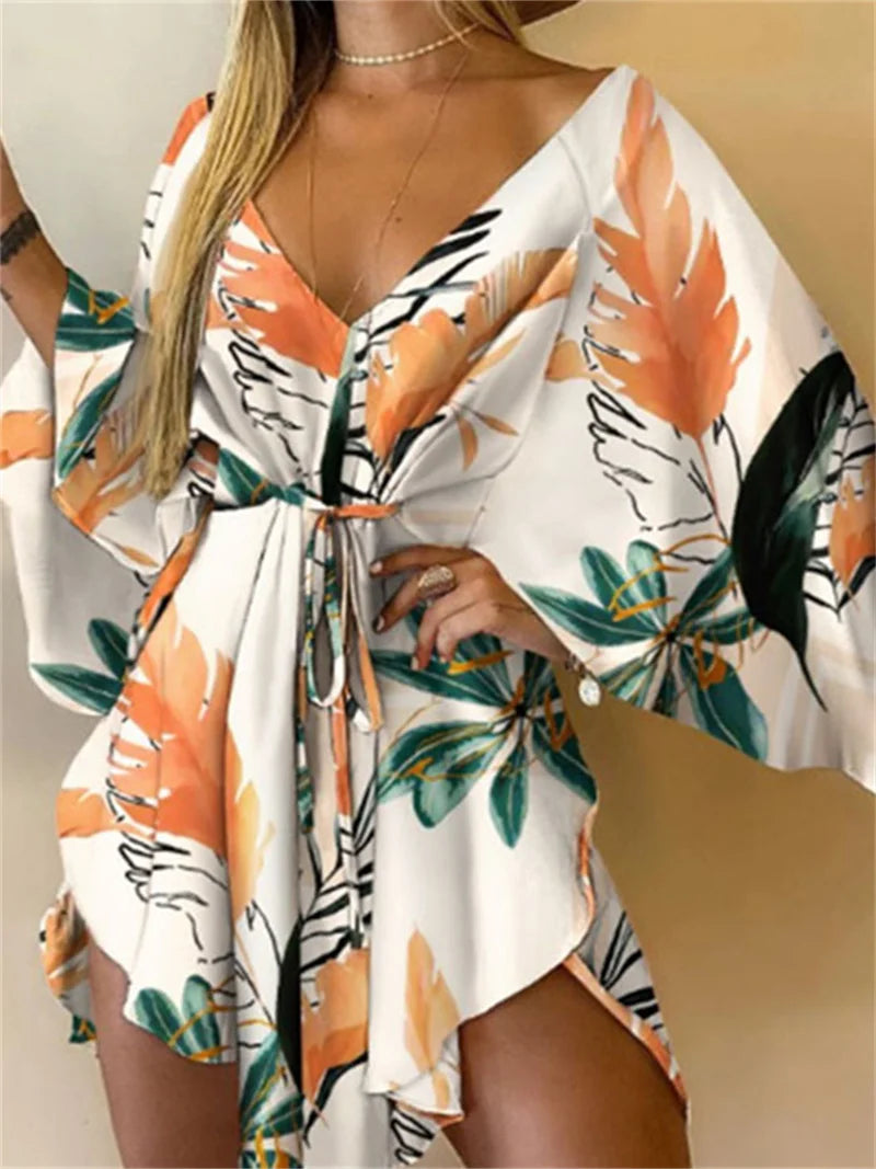 Bella Women's Mini Dress | Floral Print, Bohemian Style - 3