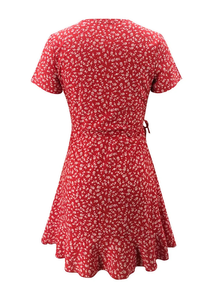 Flora Women's Mini Dress | Elegant A-Line with Ruffles - 5