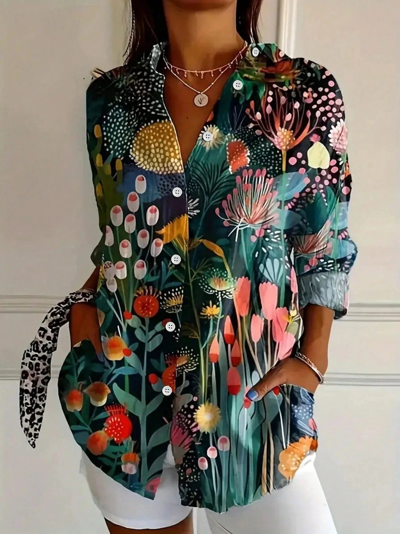 Tina Women's Blouse | Vibrant Print, Relaxed Fit, Plus Size Available - 3