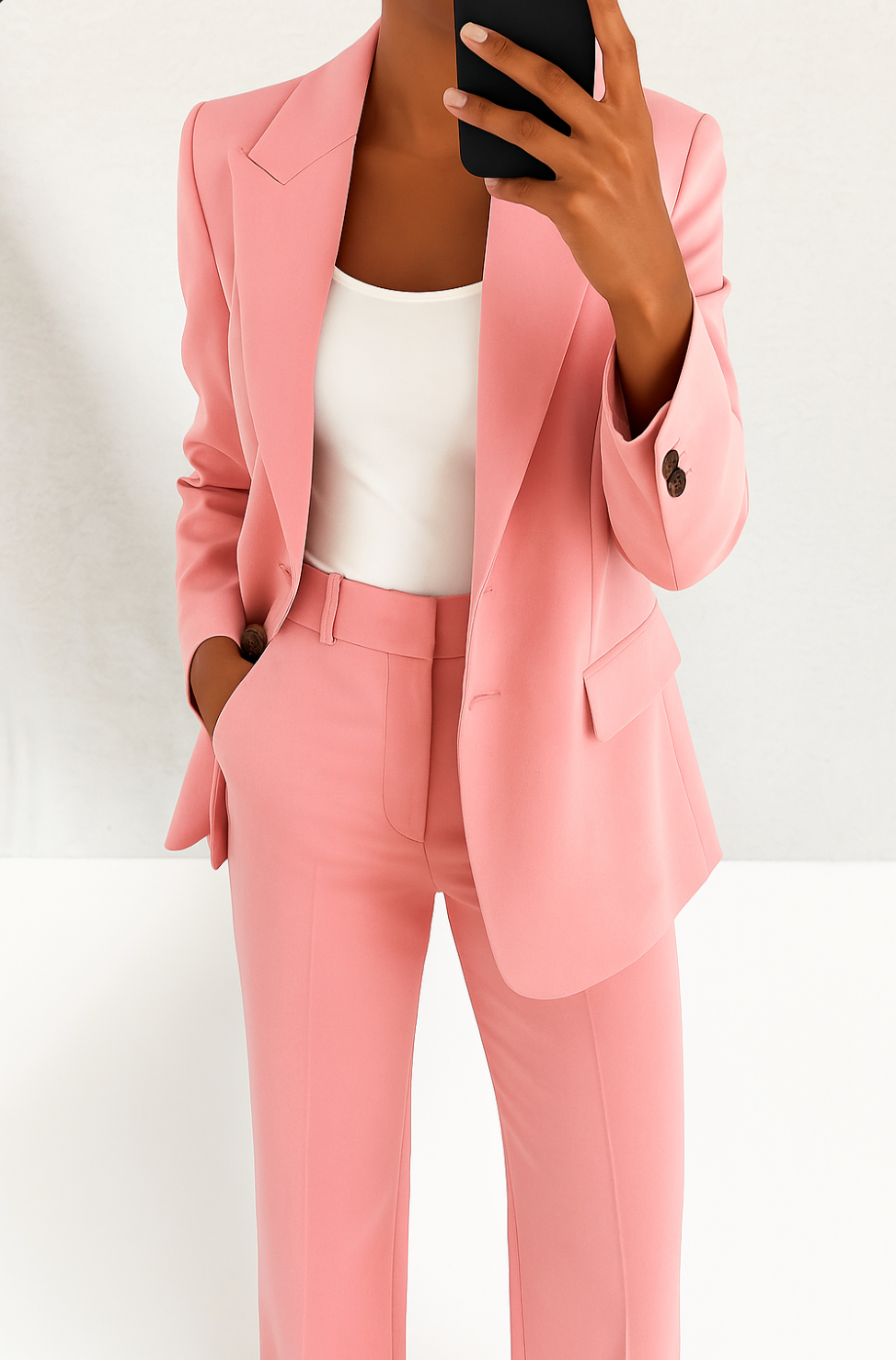 Seravelle Women's Suit | Tailored White Pant Suit for Elegant Style - 5