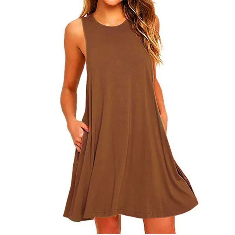 Willa Women's T-Shirt Dress | Casual Swing with Pockets - 2