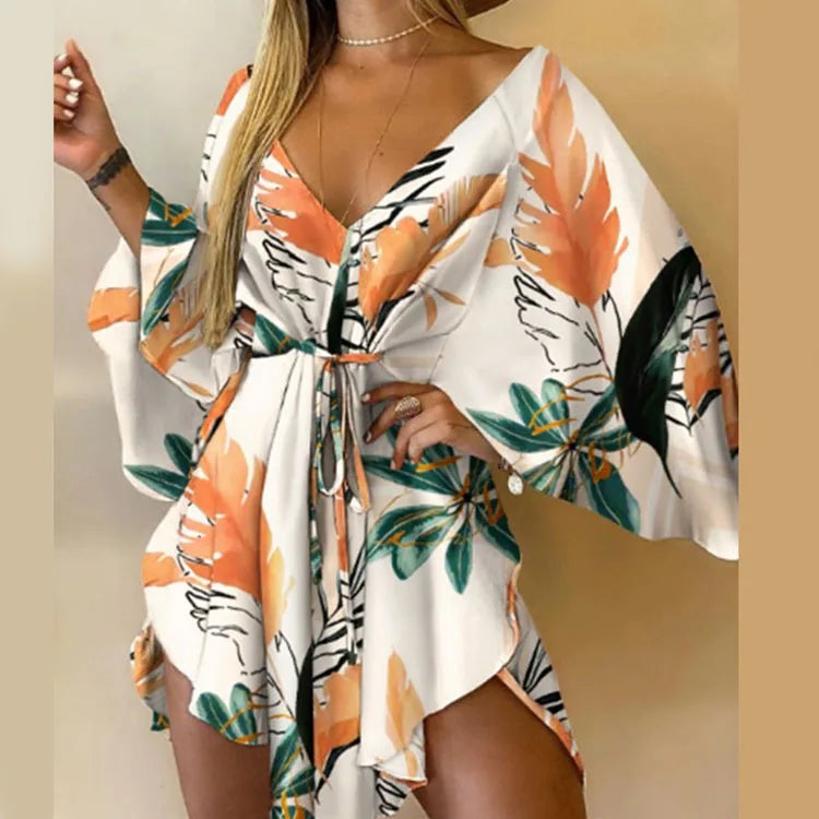 Bella Women's Mini Dress | Floral Print, Bohemian Style - 8