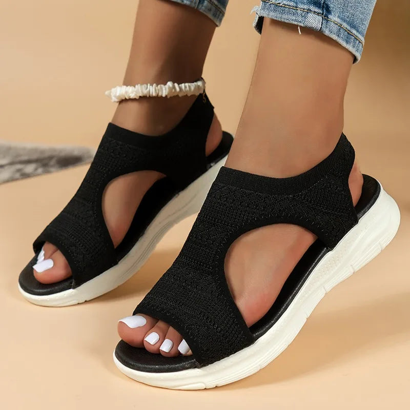 Wendy Women's Wedge Sandals | Comfortable Mesh Design, Casual Summer Footwear - 4