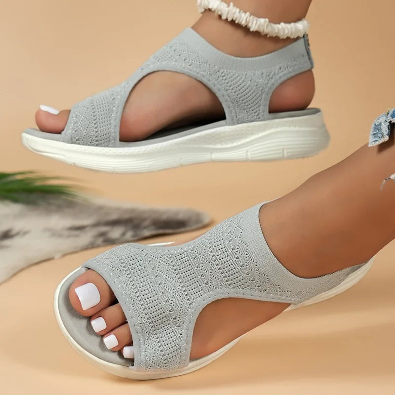 Wendy Women's Wedge Sandals | Comfortable Mesh Design, Casual Summer Footwear - 2