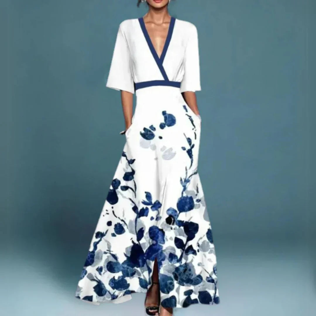 Jade Women's Maxi Dress | Floral Print, Elegant Design for Summer Events - 2