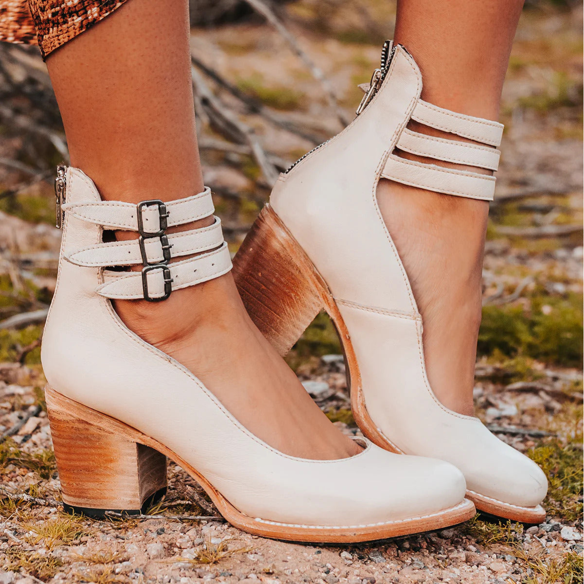 Fiona Women's Black Ankle Strap Heels | Block Heel Design, Closed Toe - 13