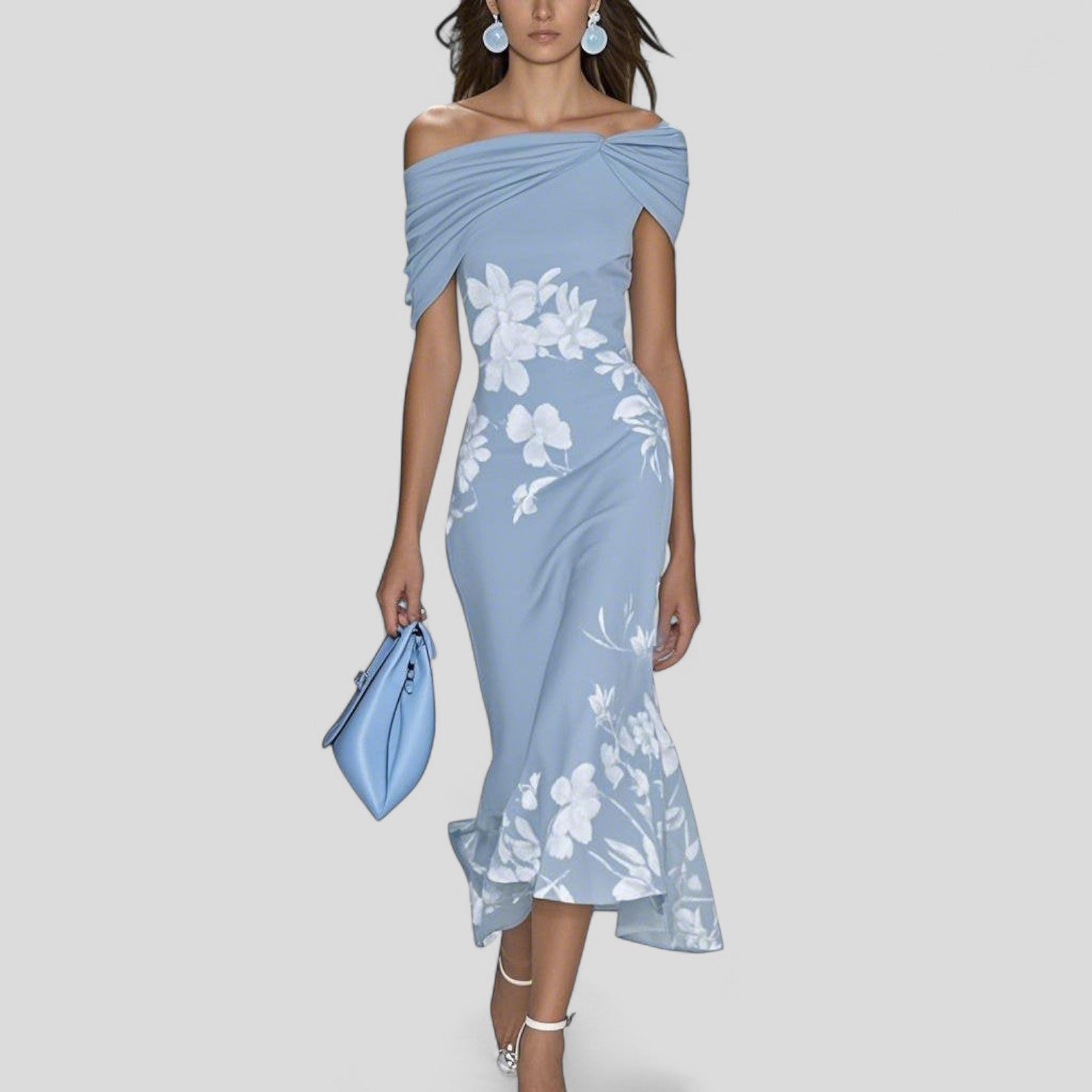 Ivy Women's Midi Dress | Floral Accents, Summer Elegance - 2