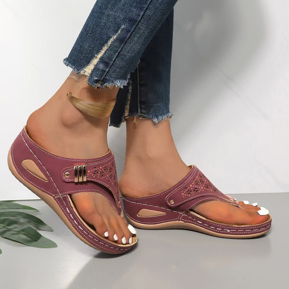 Ava Women's Wedge Sandals | Arch Support Design, Comfortable Fit - 3