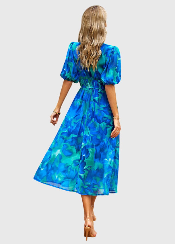 Mira Women's Midi Dress | Floral Print, Flattering Fit - 7