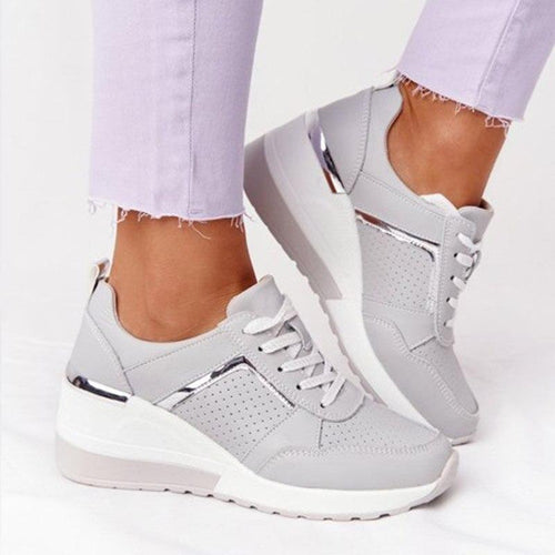 Catrin Women's Trainers | Stylish Platform Lace-Up with Wedge Sole - 2