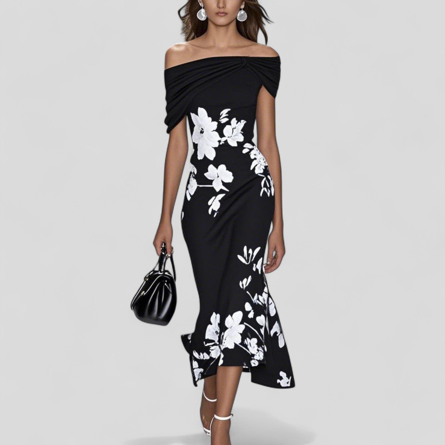 Ivy Women's Midi Dress | Floral Accents, Summer Elegance - 3