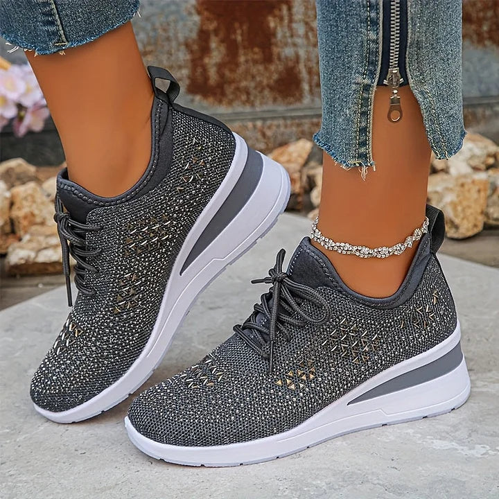 Bella Women's Sneakers | White Slip-On Design, Orthopedic Support - 11
