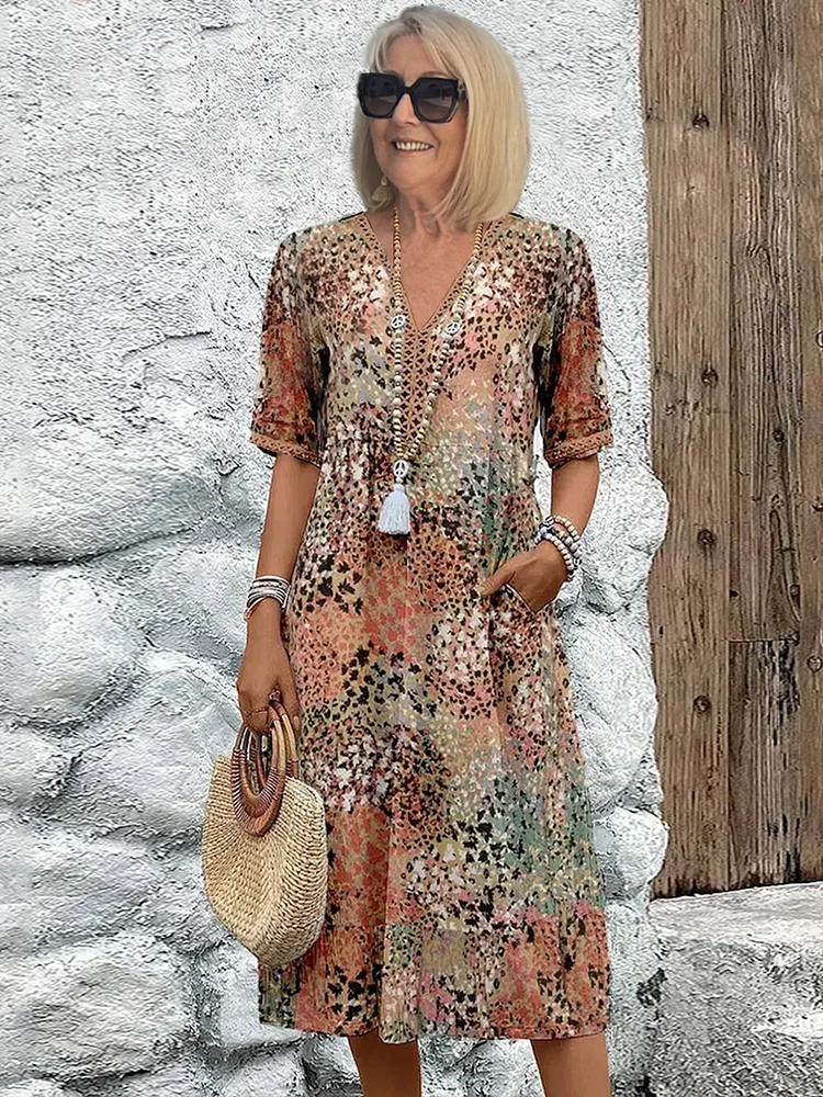 Vera Women's Midi Dress | Flattering Silhouette, Lightweight Summer Style - 6