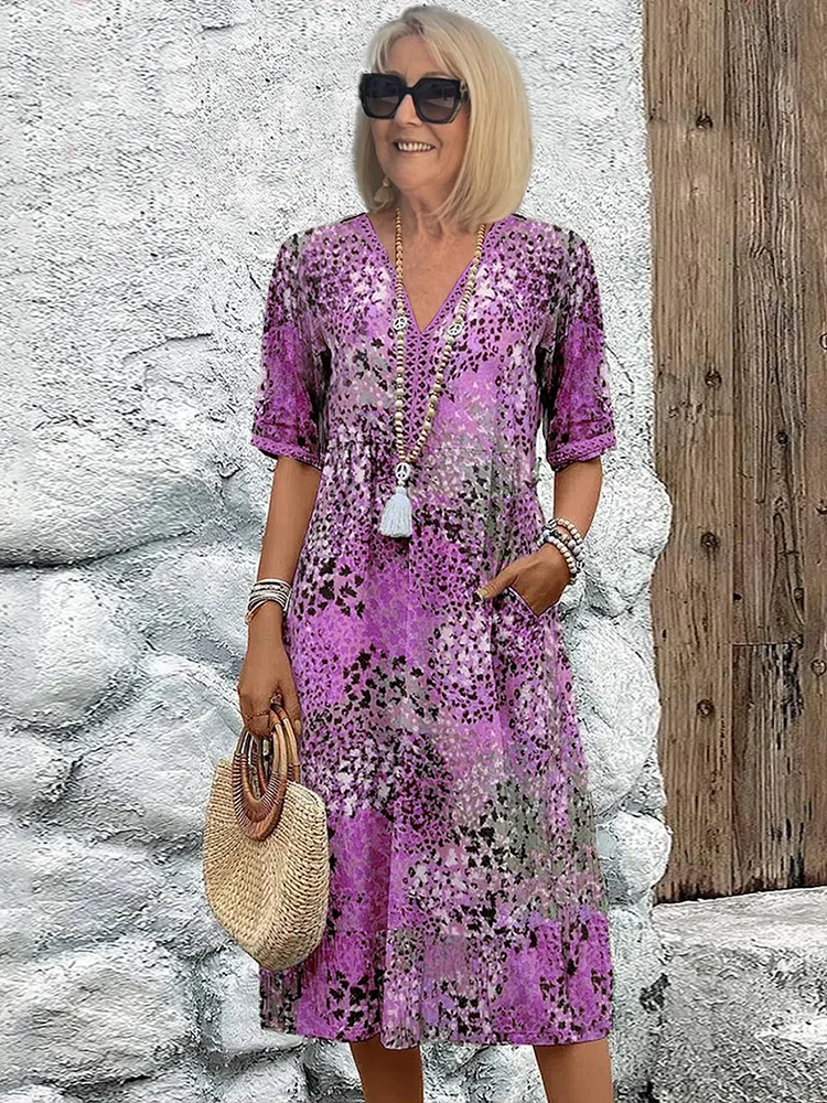 Vera Women's Midi Dress | Flattering Silhouette, Lightweight Summer Style - 5